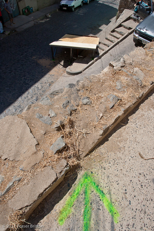 ... and this is what that gap looks like as you roll into it blind, in a left hand corner. Much Excite. I like.