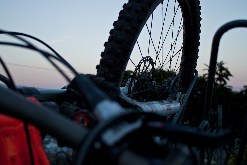 The end of a day's riding at San Remo...