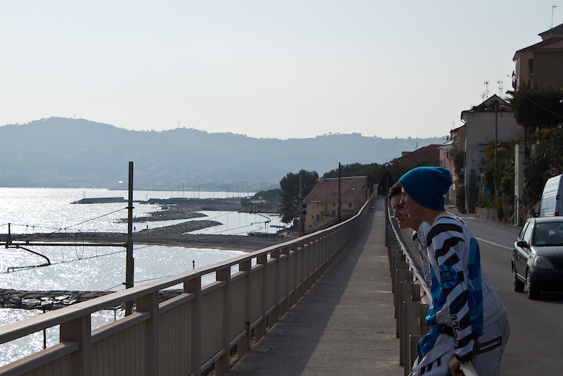 The trails at Diano Marino run right the way down to the seafront
