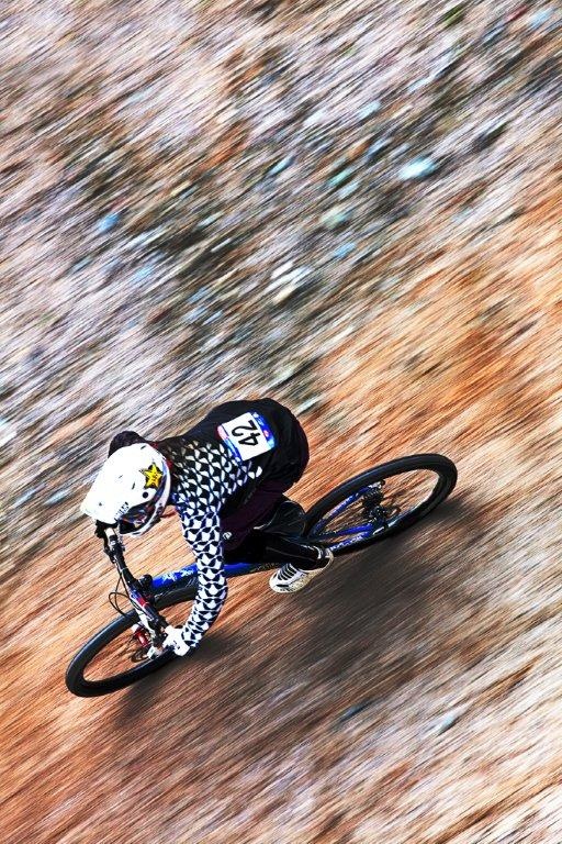 Angie racing at Leogang, photo by Ale di Lullo