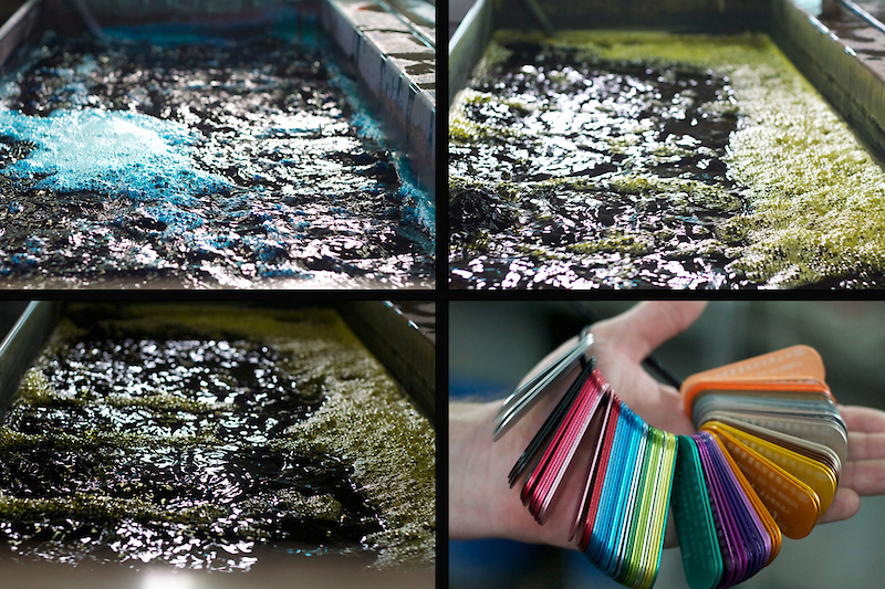 These anodizing vats, only three of about twenty in the facility, are used to color pretty much anything that you could imagine.