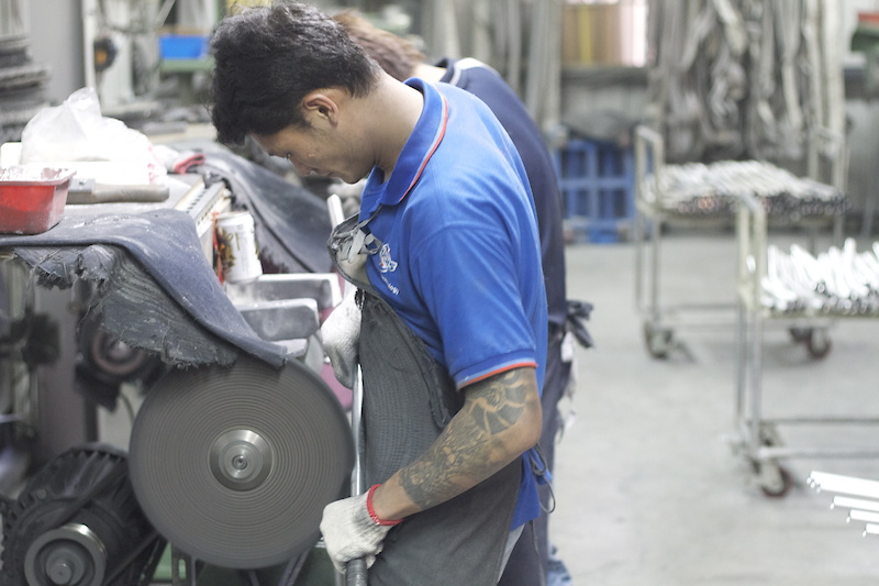There is no secret to polishing your parts. Most pieces are buffed one by one