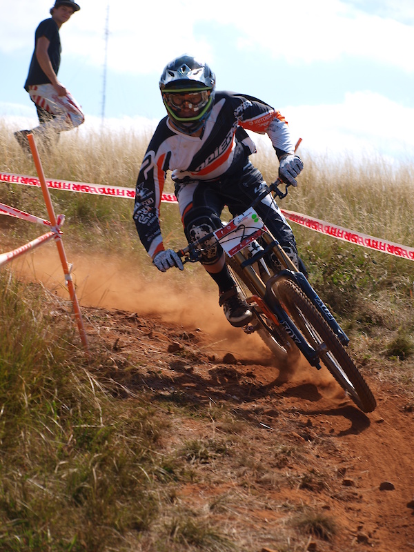 A flat in seeding seeded Cam Cole at the end of the field. Photo: Peter Karas