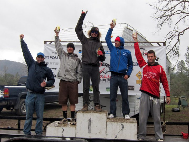 Pro DH Podium (l-r) Lance Canfield, Waylon Smith, Graeme Pitts, Adam Craig and Mike Kollbeck - Photo: Stephen Messer
