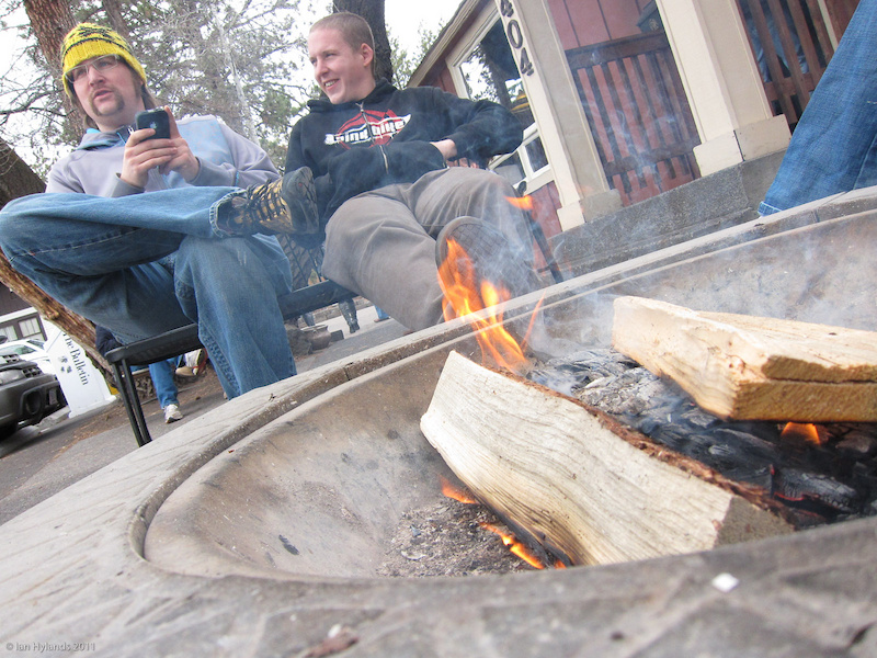 Why wait inside for a table when you can side around a fire pit and enjoy great conversation with friends?