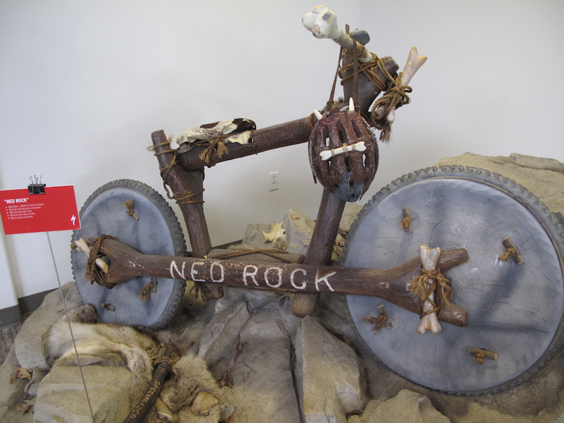 Is this the very first mountain bike? It even comes complete with a sundial computer. Flat tires look like they might be a bit of a bitch to change though...