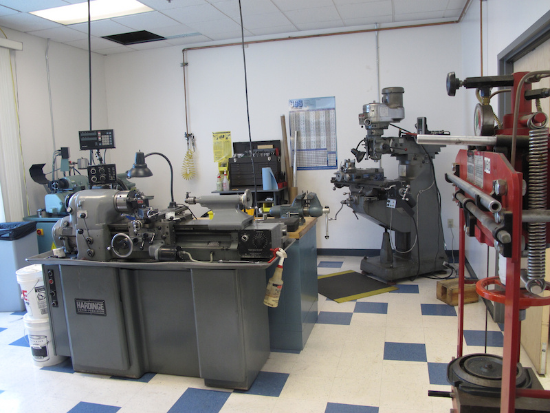 The suspension engineers have their very own machine shop to use when one-off parts need to be created for projects.