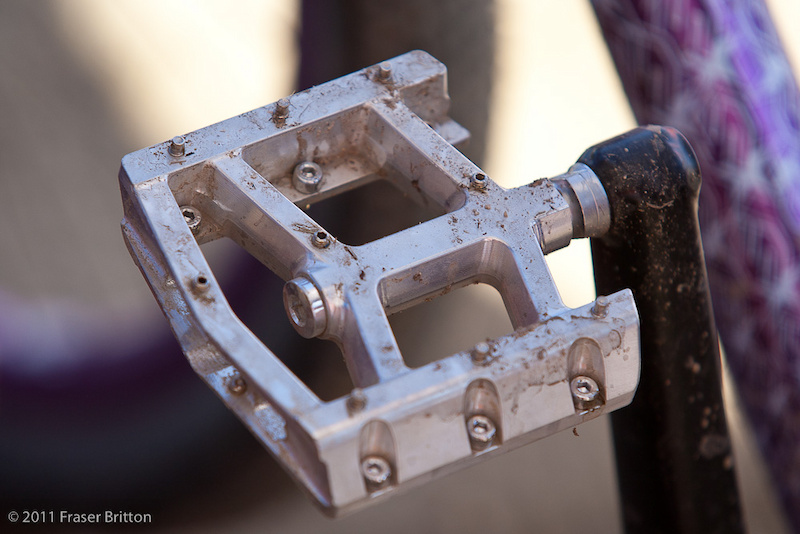 The Prototype VP Vision pedal is not going to be the absolute thinnest or lightest option out there, but rather a sturdy pedal that will have one of the bigger platforms available - something that seems to be getting smaller over the years as companies strive to make lighter and lighter pedals. VP rider Nick Simcik is currently putting these through the ringer.<br><br><span style='font-size:19px'>VP Vision pedal details</span<br><br>- Prototype pedals<br>- Uses largest platform possible<br>- Wide leading edge<br>- Pin placement still undecided<br>- Weight: TBA<br>- Price: TBA