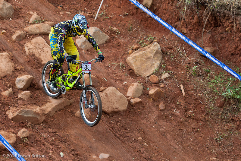 Sam Hill showed off some 2012 TLD kit