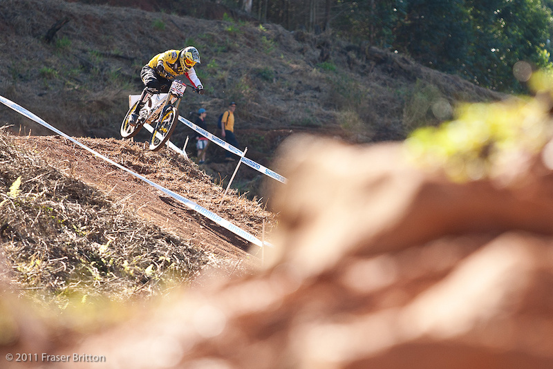 The lower sections of the track here are littered with jumps. Even the mellow parts are potential hucks.
