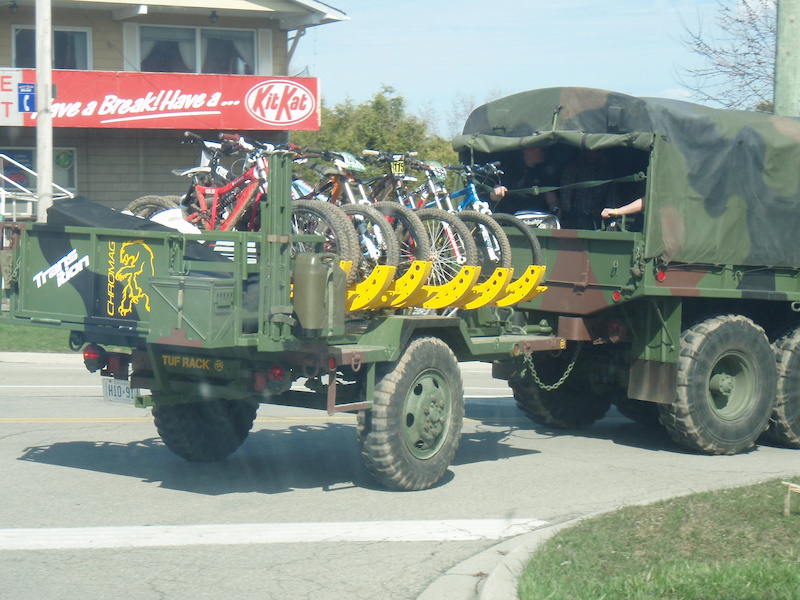 45. The Ontario Air Cavalry/Tuf Rack team riding in style.