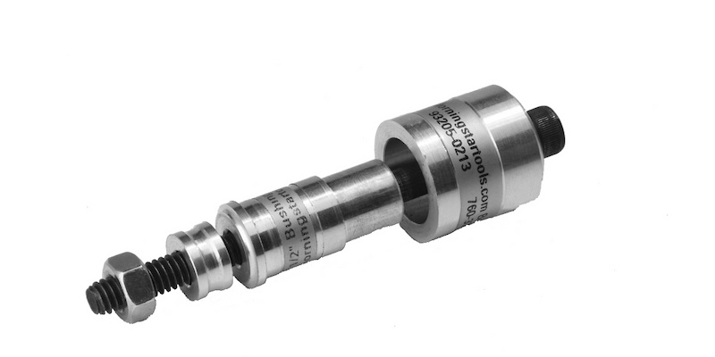 The Morningstar bushing press allows you to quickly and easily remove and replace worn shock bushings.<br><br><span style='font-size:17px'>Morningstar Bushing Press details:</span><br><br>- Tool to remove and install shock bushings<br>- Can be used on both 12mm and 1/2 inch bushings<br>- Manufactured in Bodfish, California<br>- MSRP $24 USD (<i>single punch</i>), $29 USD (<i>both 12mm and 1/2 inch punches</i>)