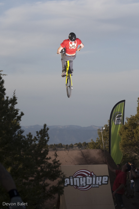 Joe Perizzo seemed to be shooting for the moon on his double back flip attempts.