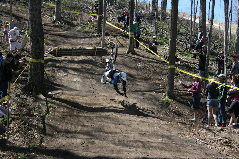  61. Getting ejected after coming up short on a drop... Ouch.