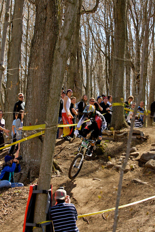  40. Kyle Sangers, by the looks on the faces of the spectators he must have just done something crazy.