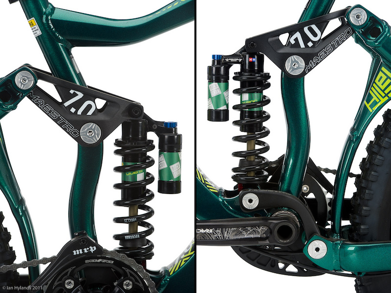 Giant's Maestro suspension consists of two short links that create a virtual pivot in a place where it wouldn't be possible to position it with a more conventional design. Virtual pivot designs are not a new thing, but it is important to remember how small changes in pivot locations can greatly effect how the bike rides - just because it resembles another design does not mean that it will ride exactly the same.