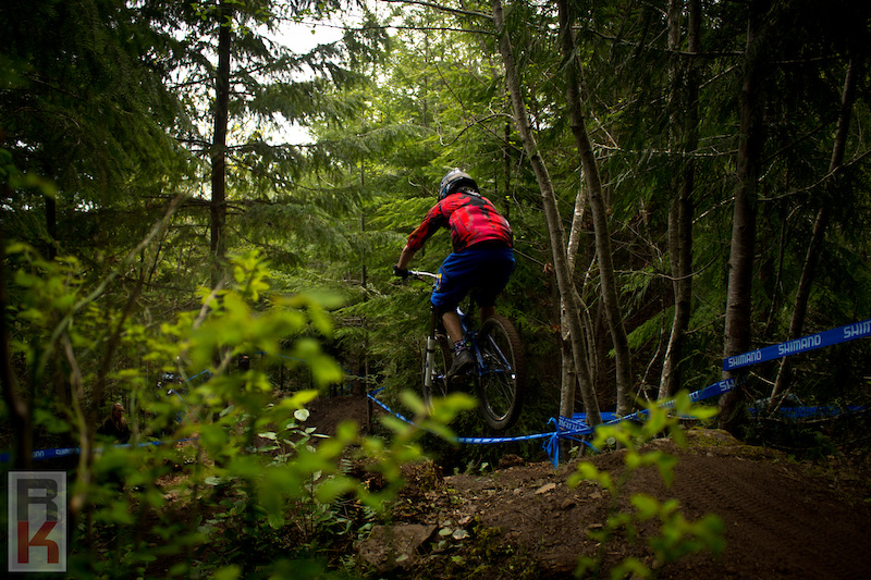 Clinton Overman hitting the step down for the first time in practice