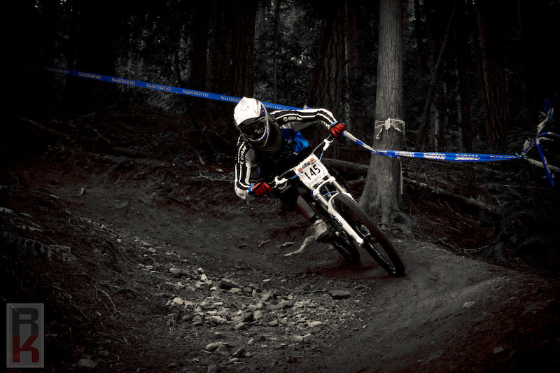 Steven Baldock cornering smoothly after a root section