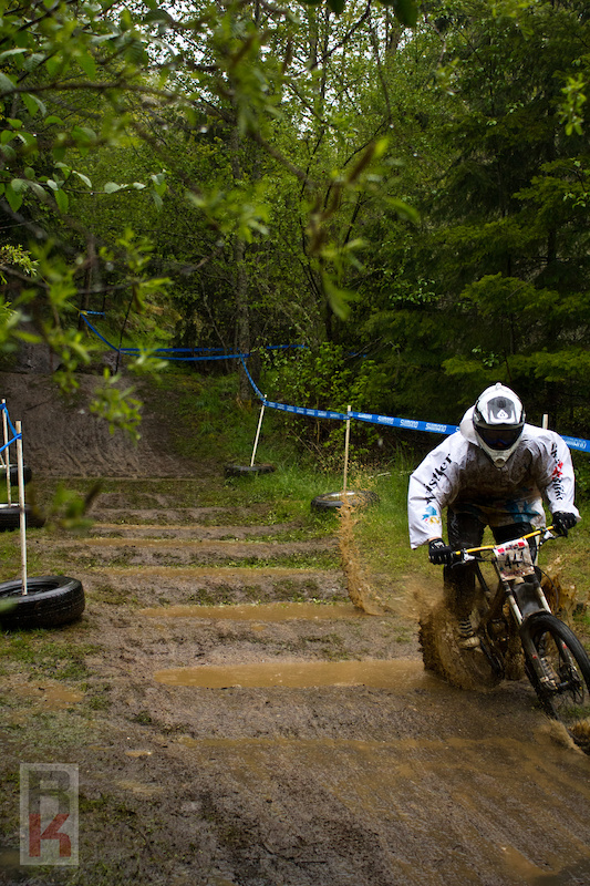 Smashing through some puddles!