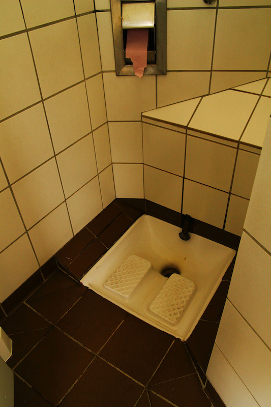 There were several sights while driving down including 'The Longdrop Toilet' which was France's idea of a shower mixed with a toilet