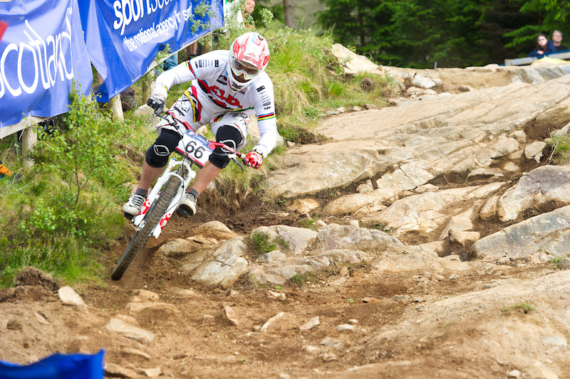 Thomas Slavik opted not to take the rock line double and instead snaked his way through the edge of the rock garden.