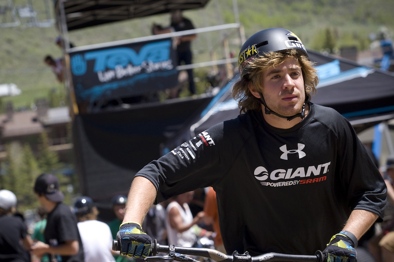 Teva Team Rider Kurt Sorge gets his game face on as he walks up to the start gate. 