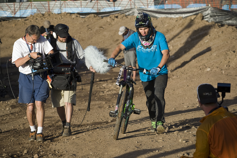 The Camera crew was all over Montgomery after his first run in finals. It obviously didn't blow his focus... 