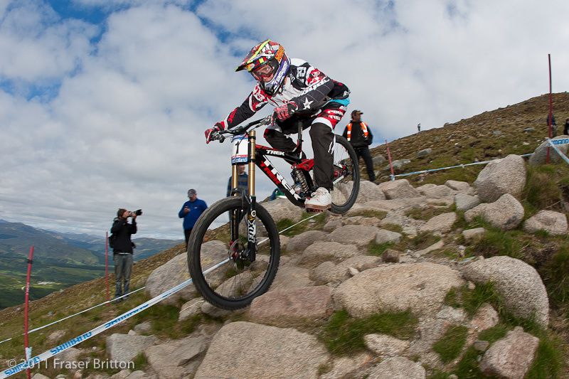 #1 qualifier Aaron Gwin on an early morning run. Can Gwin go 4 for 4 this year? We'll know soon enough, but Trek may have a couple of #1 plates on their bikes quite a ways into this season. Gwin for the Win?