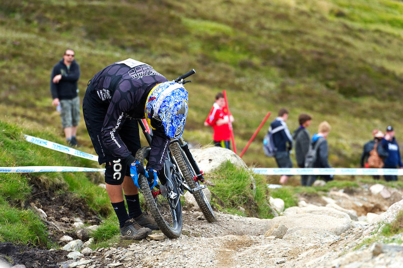 Oscar Harnstrom--somedays it's just not your lucky day. His tire bead pulled out. No flat, but no qualifying, either.