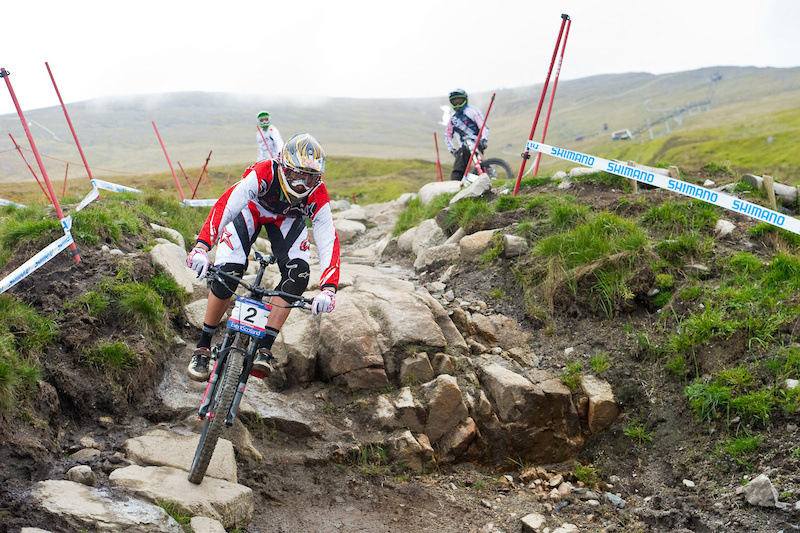 Greg Minnaar was looking on a different level even before the final. More than one rider was checking his lines as he railed the upper section of the track but it wasn t here that he won the race but the lower section in the woods.
