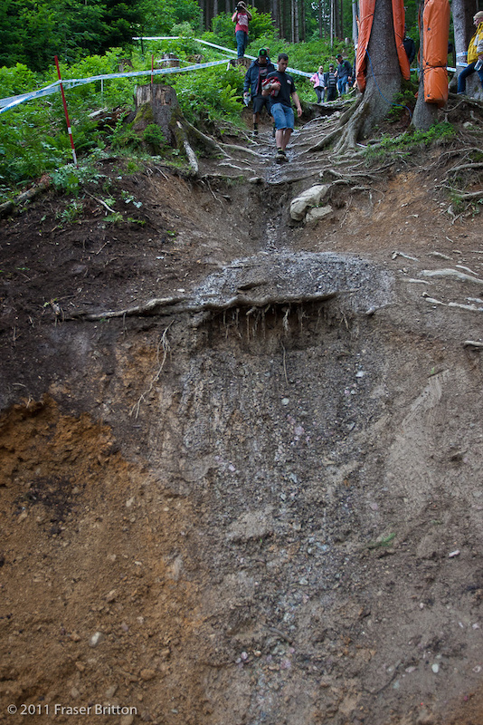 Leogang Austria - World Cup. There may be some interesting line choices in this section. It s wide and has what are essentially 3 options.