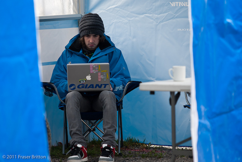 Leogang Austria - World Cup. Danny Hart got second last week. This week he is wining the internet race. The Austrian s don t do anything half assed the pits have the fastest internet connection on the World Cup.