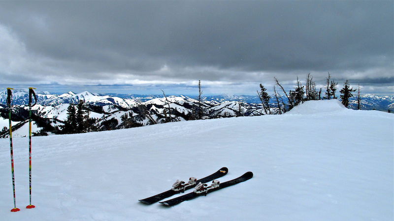 View on top of Mount Glory above Teton Pass in Jackson Wyoming on May 26 2011