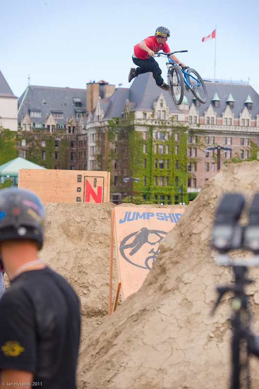 Casey Groves was going for some bigger tricks including this 360 seat grab indian