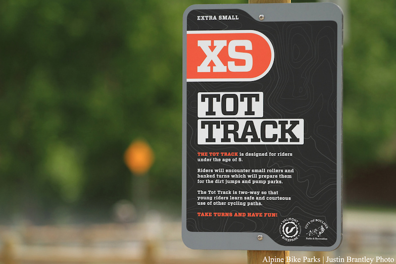 The tot track was a small cement pump track The were on it all day 