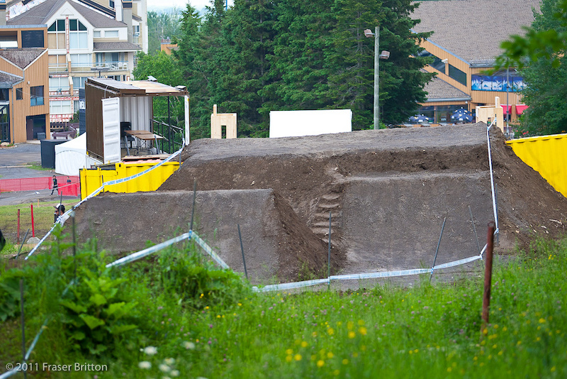Mont Ste Anne World Cup - This year s finish line booter is a weird gap jump to seat bounce step off. Odd.