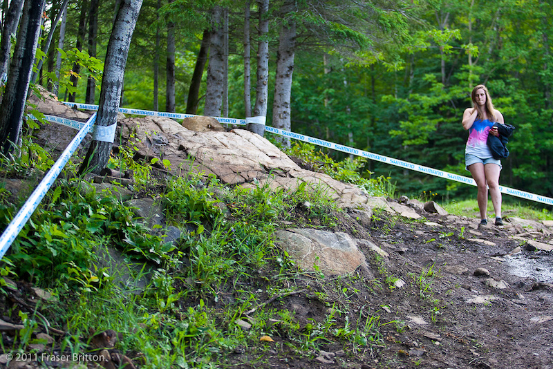 Mont Ste Anne World Cup - Micayla Gatto makes her way down the track. More rocks 