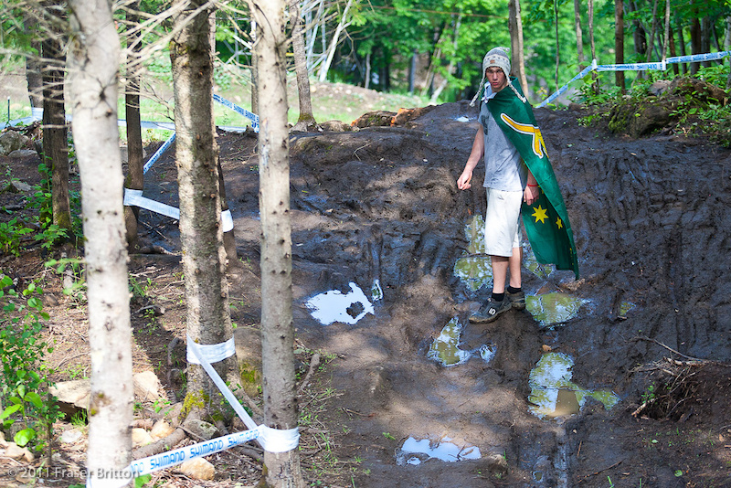 Mont Ste Anne World Cup - Capt Australia does not approve of this mud.