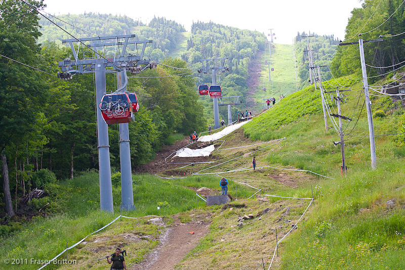 Mont Ste Anne World Cup - Looking back up the hill. This view is legendary.