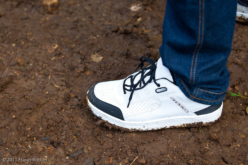Mont Ste Anne World Cup - Stanny probably didn t make the best choice in footwear.