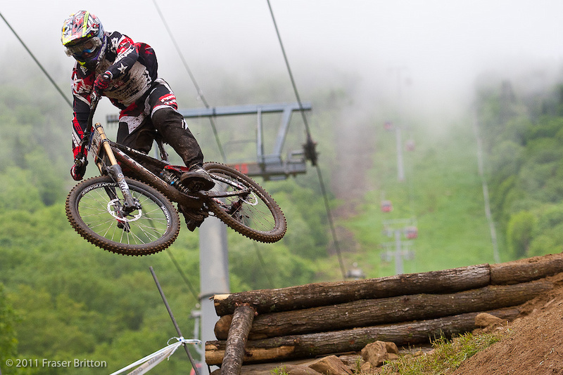 Yup it s that hip. Th eone we all say we will never shoot agian but always do. Here Aaron Gwin gets all scrubbed out for some extra speed.