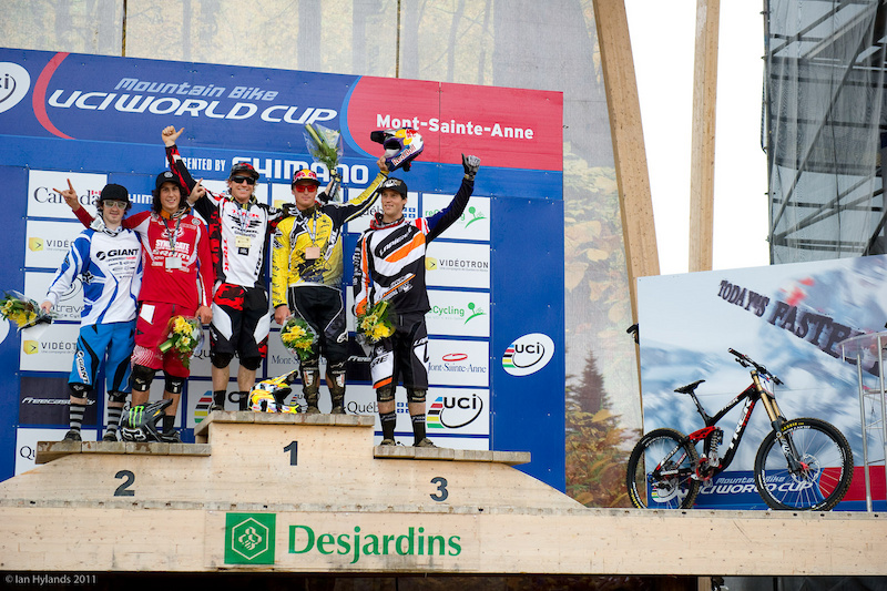 Mens Podium at Mt Saint Anne Aaron Gwin and a bunch of young uns...