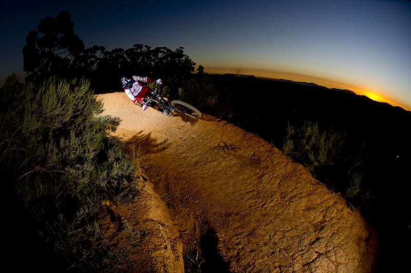 last shot of the day by Craig Kolesky. Great riding all winter long on one of a lot more good tracks around Cape Town. Good Times.