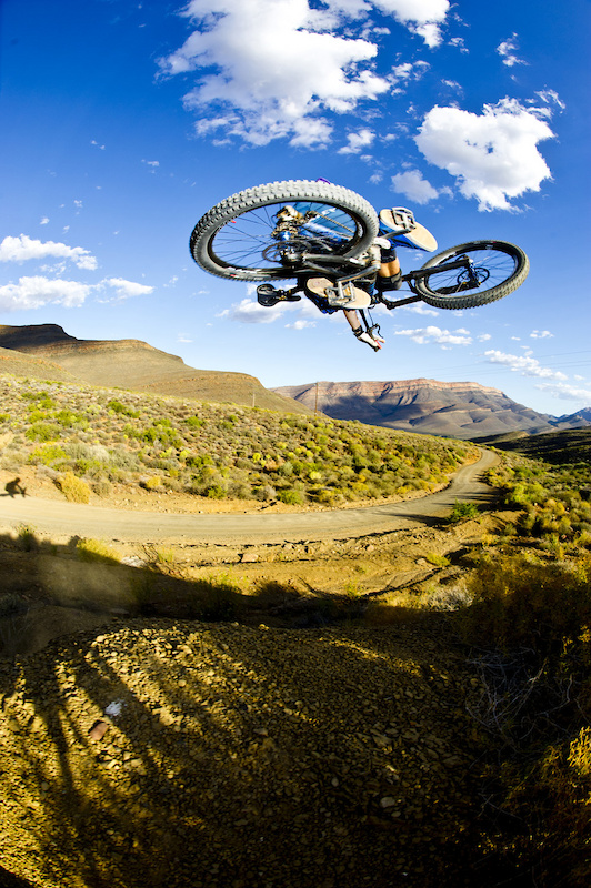When I first came to Cape Town 8 years ogo I went on a trip to Cederburg to find some special locations for shooting. I built this corner jump out of that dirt which was there to maintain the dirtroad. Now this Winter I came back there and I couldnt believe that this Jump was still there. In perfect shape. As if it would be waiting there for me to come back from time to time... Pic by Craig Kolesky Nikon Lexar