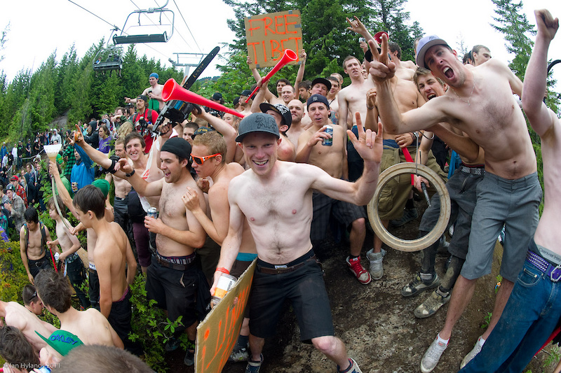 Shirts off on the rock Shirts off on the rock The Heckle Fest on the Rock was going off this year at the Canadian Open.