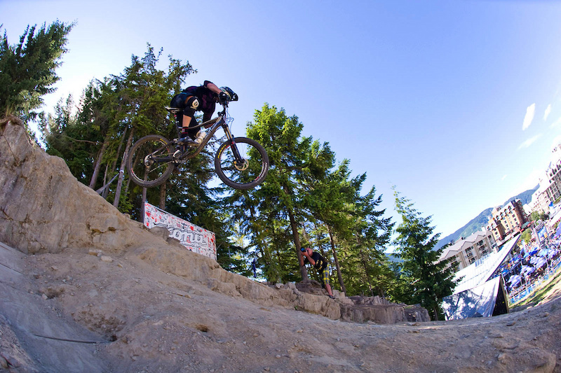 Andreas Hestler on the GLC drop at the end of stage 5.