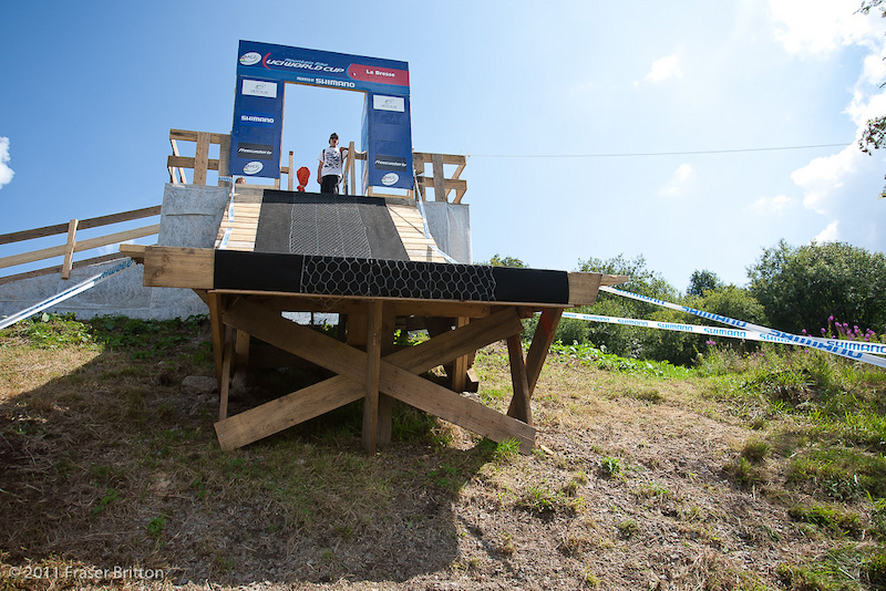 It seems like the locals thought they were building a ski jump not a start ramp. And yes it s mandatory. For everyone.