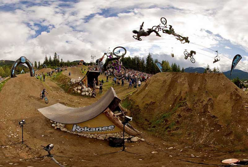 Anthony Messere Flip-Whipping the first feature of the Teva Best Trick challenge.