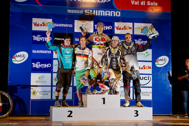 Men s Val di Sole 4X Final Podium.