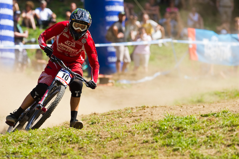 Bryceland is coming into fine form for Champery. I have no idea how he can ride like he does after separating his shoulder at Windham but he s somehow able to get past the pain of that nagging injury and rise above. 11th on the day.